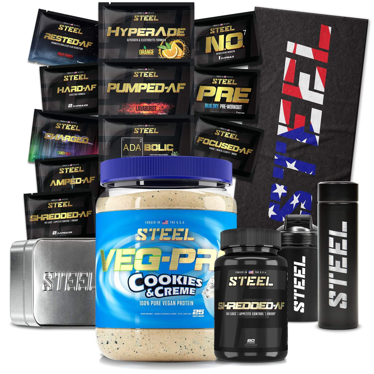 Steel Supplements Promo Supplements Cookies &amp; Creme Tone Up Shred Up
