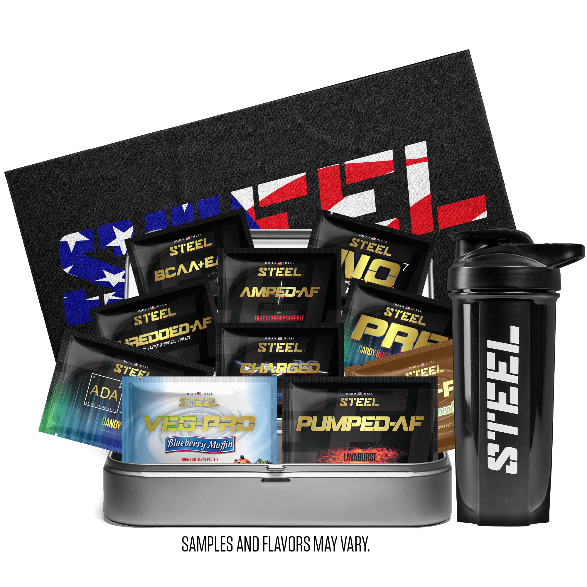 Swole AF: Sample Pack and Shaker Cup — Supplement Shop