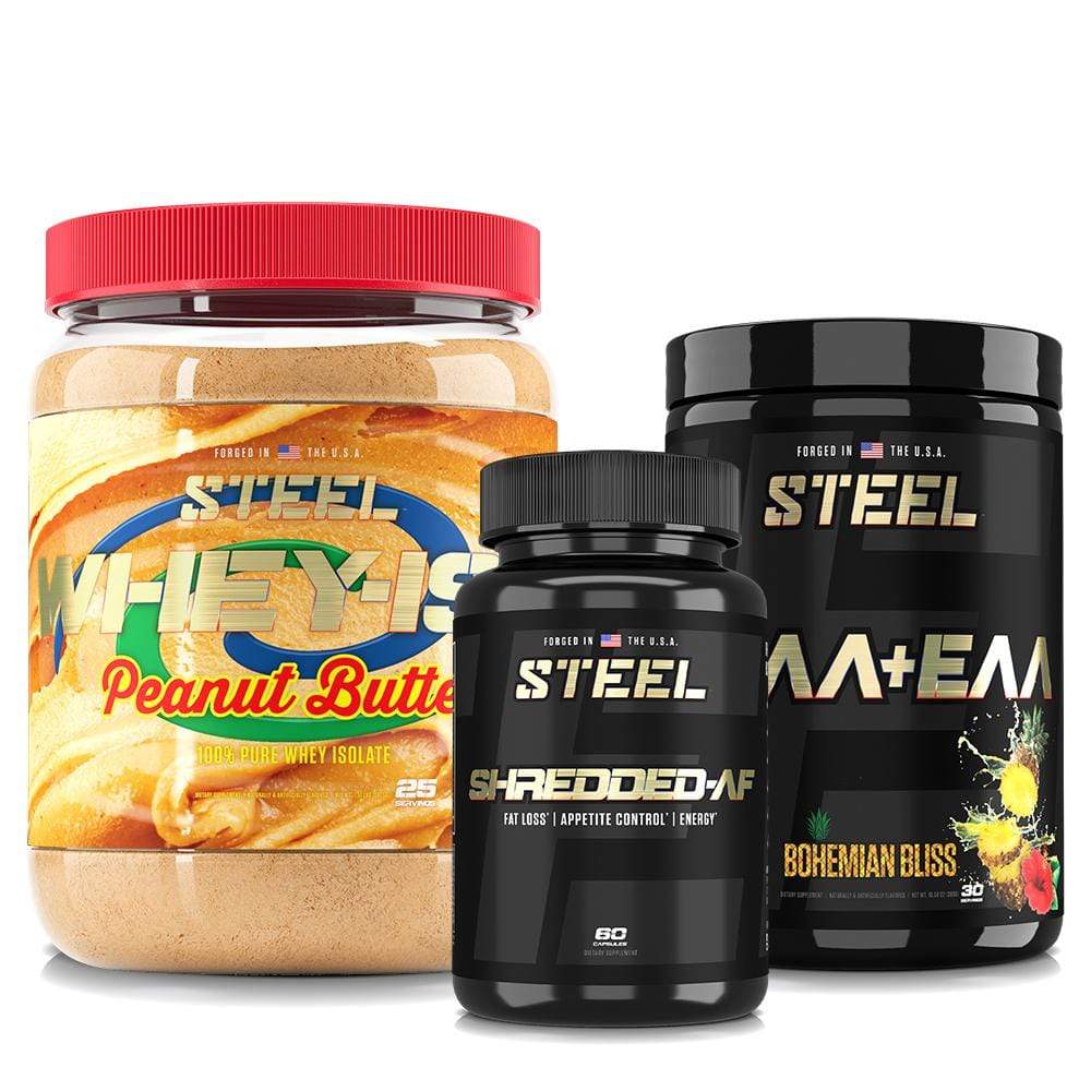 Steel Supplements Stack Peanut Butter / Bohemian Bliss Whey ISO...