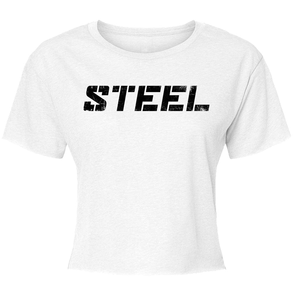 Steel Supplements Apparel Black on White / XS Women's Everyday Crop-Promo