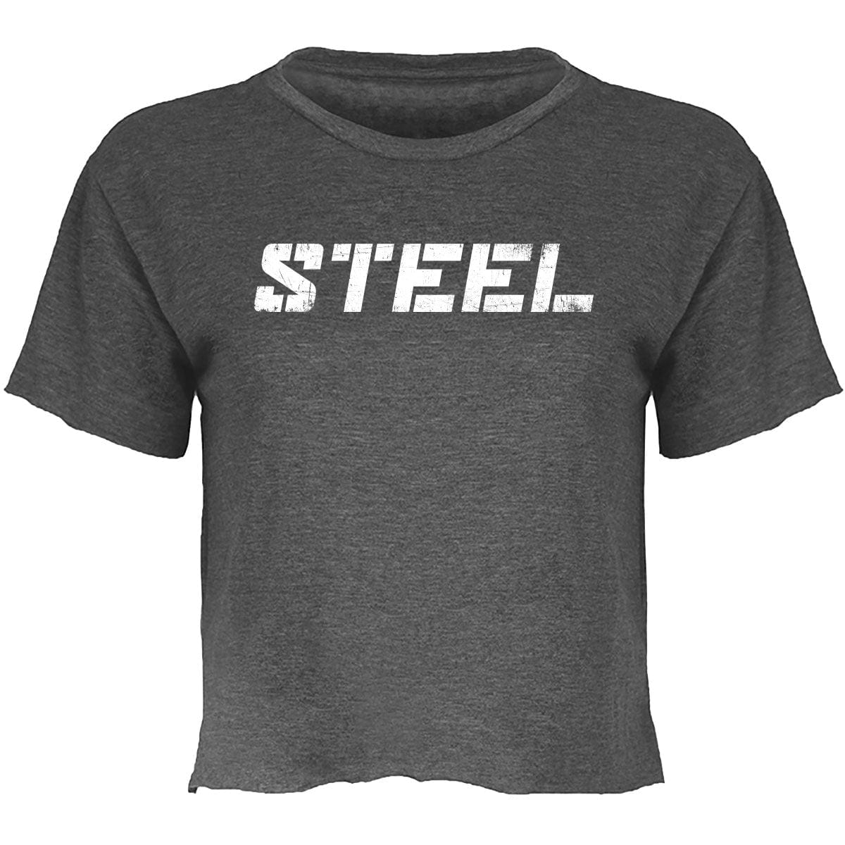 Steel Supplements Apparel White on Charcoal / XS Women's Everyday Crop-Promo