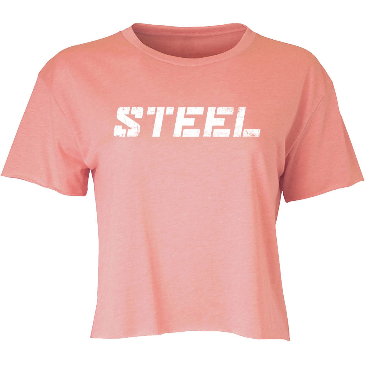 Steel Supplements Apparel White on Desert Pink / XS Women's Everyday Crop-Promo